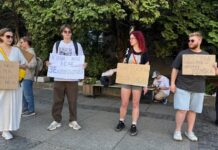Protest la Ujgorod în sprijinul ministrului Apărării, Mihail Fedorov